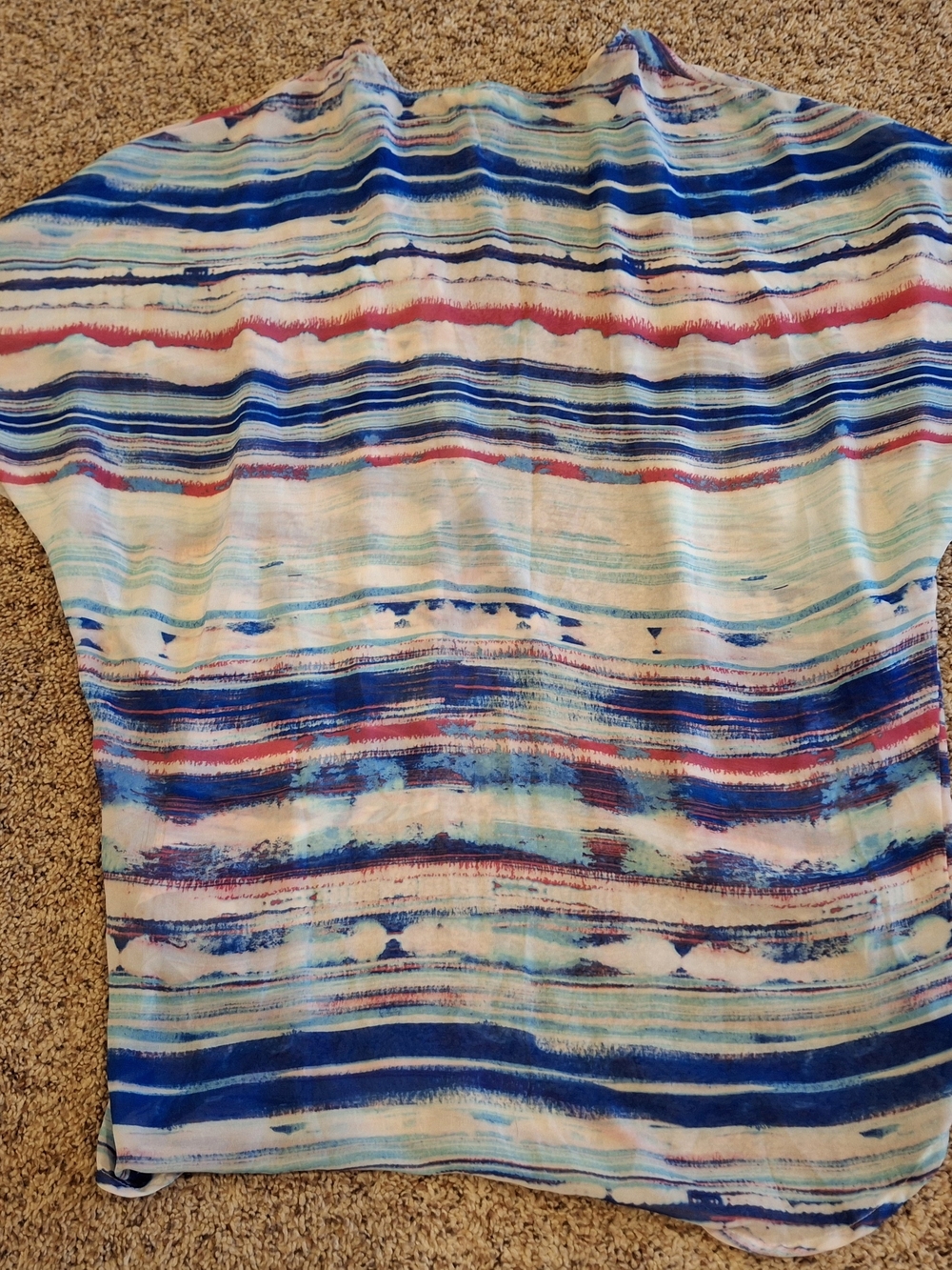 Decree Multi-Color Striped Open-Front Tunic - Picture 5 of 5